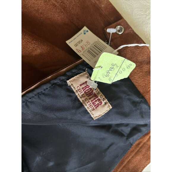 Vintage Western Suede Split Skirt Leather Phoenix USA 9/10 New w/Disney Tag - Picture 4 of 4